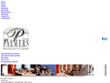 Tablet Screenshot of palmers-restaurant.com